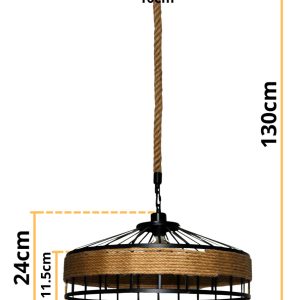 Alternative view of Candil Soga Con Jaula Vintage Super Flexible Lazo Decorativo