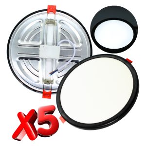 Alternative view of 5 Panel Spot Ajustable Led 15w Bote , Plafon Orilla Negra