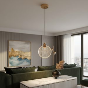 Alternative view of Lampara Vintage Minimalista Herraje Colgante Candil Foco Led