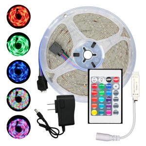 30 Tiras Rgb Kit 3528 De 5 Mts Con Control Y Eliminador