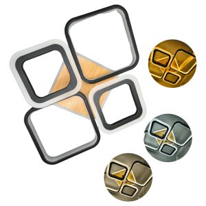 Lampara Led Moderna Decorativo 4 Cuadrados 3 Temperaturas