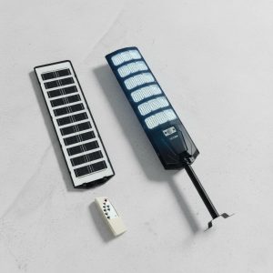 Lampara Solar Suburbana 600w Con Brazo Y Control Remoto