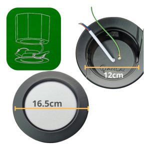 Alternative view of Lámpara Panel Led Empotrable 15w Negra Luz Fria