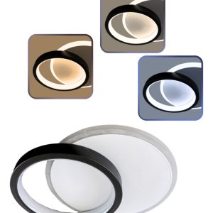 Lampara Led Moderna Decorativo 2 Circulos 25w 3 Temperaturas