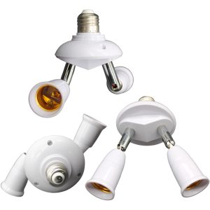 Pack 2 Lampara Soquet Doble Dirigible De 1 A 2 Focos E27